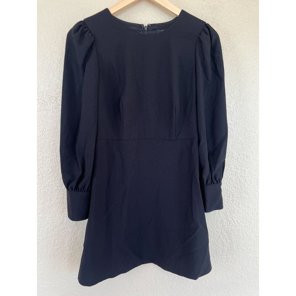 J.Crew Women's Black Mini Dress 6 Petite 6p Crepe Professional Modest Career - Picture 4 of 8